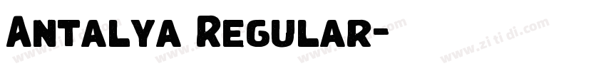 Antalya Regular字体转换